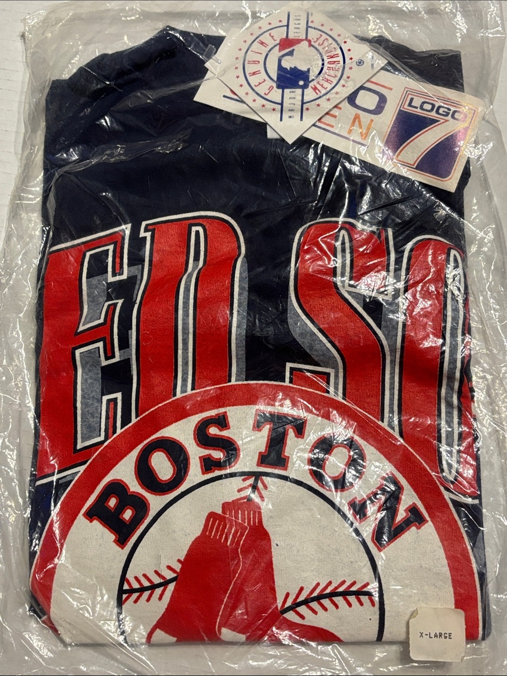 NWT Boston Red Sox Vintage MLB Tee Navy & Red Men’s XL baseball wicked good
